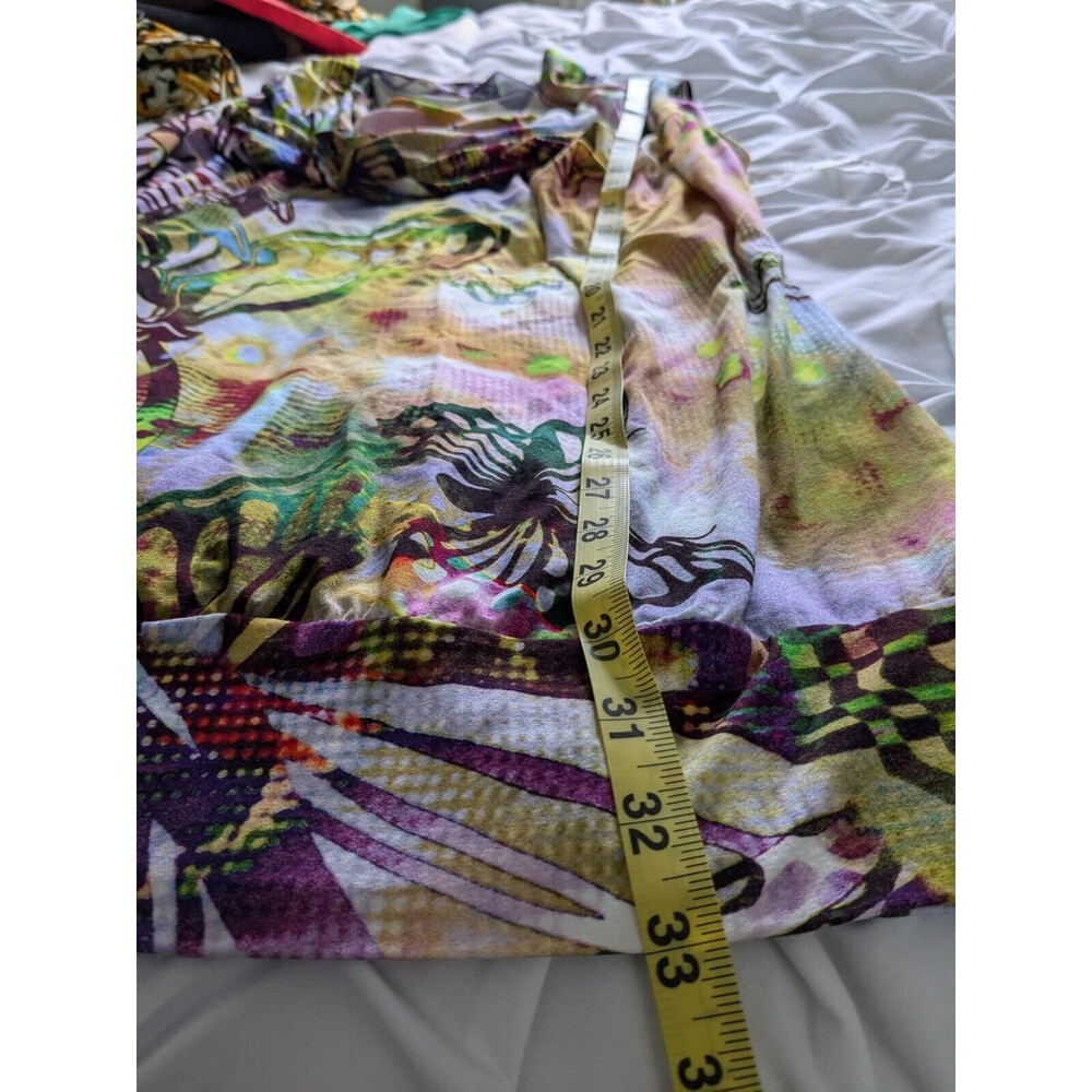 Sao Paulo Dress Women's Sz 12 Bodycon Art Mini Tunic Colorful Y2K Butterfly - Picture 11 of 12